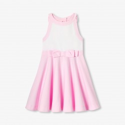 Children's formal dress for girls in honeycomb cotton