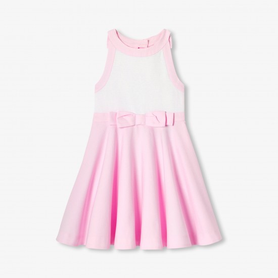 Children's formal dress for girls in honeycomb cotton