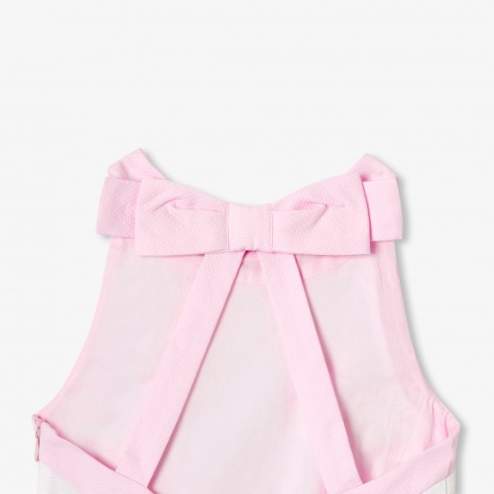 Children's formal dress for girls in honeycomb cotton