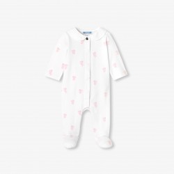 Baby girl pyjamas in interlock cotton