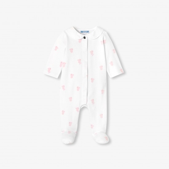 Baby girl pyjamas in interlock cotton