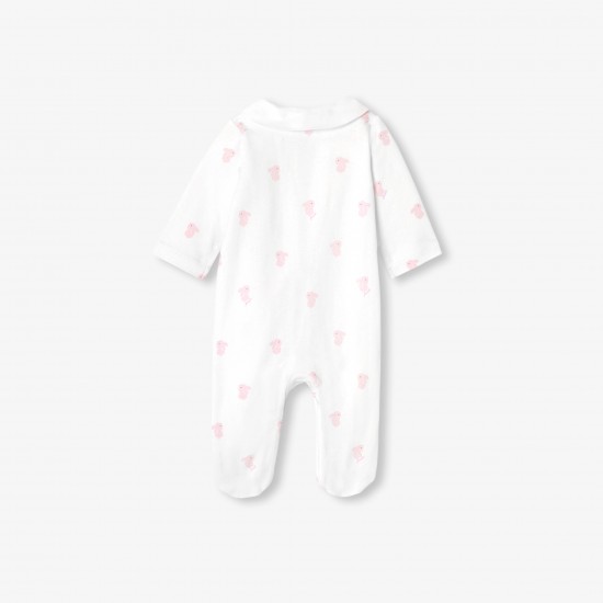 Baby girl pyjamas in interlock cotton
