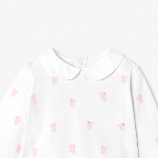 Baby girl pyjamas in interlock cotton