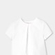 Girls' formal top in honeycomb piqué