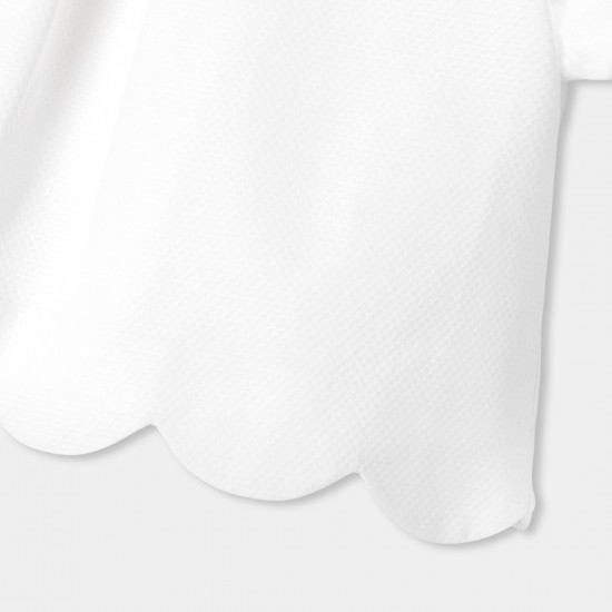 Girls' formal top in honeycomb piqué