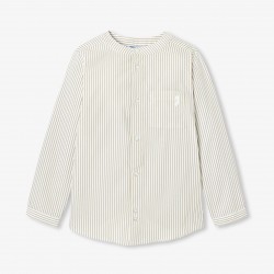 Boys' striped poplin shirt