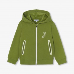 Boys' dual-material hoodie