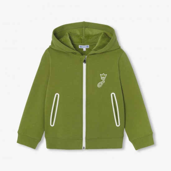 Boys' dual-material hoodie