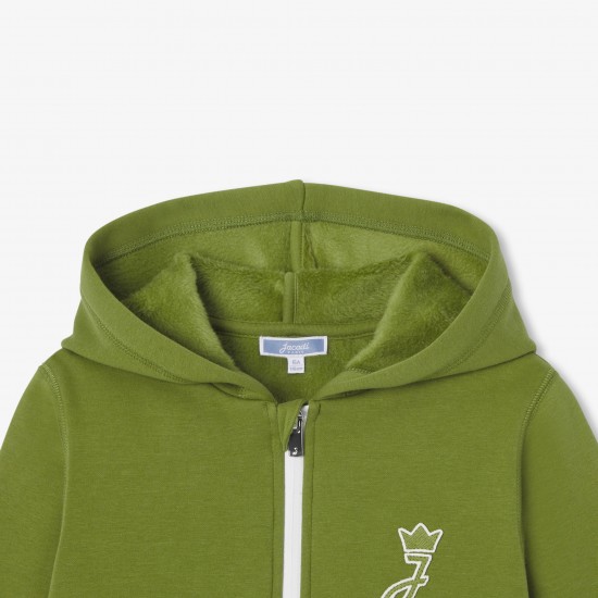 Boys' dual-material hoodie