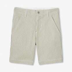 Boys' striped twill Bermuda shorts