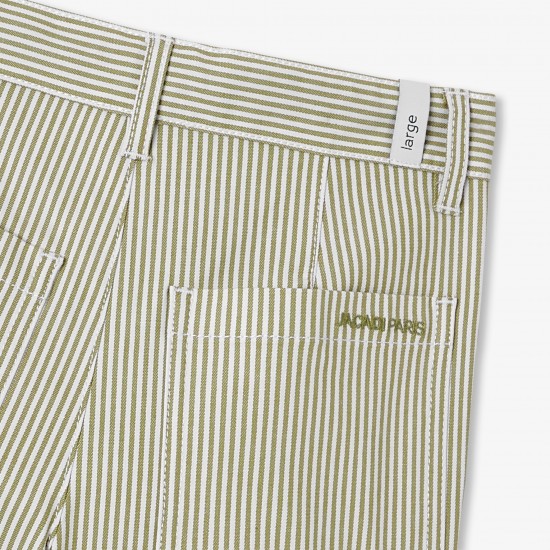Boys' striped twill Bermuda shorts