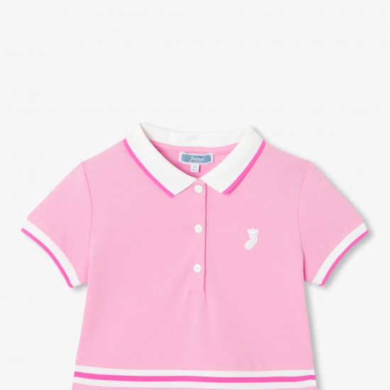 Girl piqué knit dress
