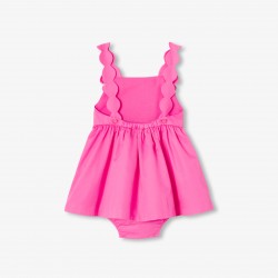 Baby girl cotton satin ceremony dress