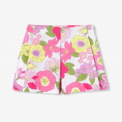 Girls' formal honeycomb piqué skirt shorts