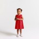 Baby girl sleeveless dress in cotton piqué