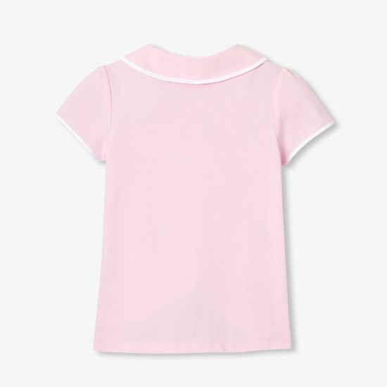 Girls' short-sleeved polo shirt