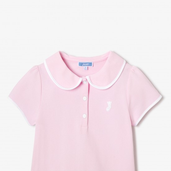 Girls' short-sleeved polo shirt