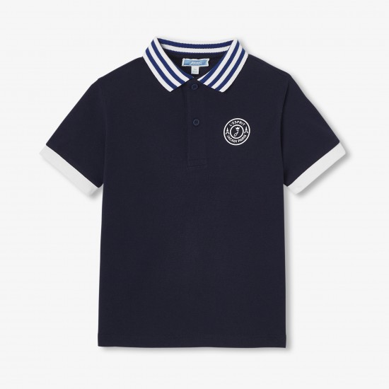 Children's cotton polo shirt