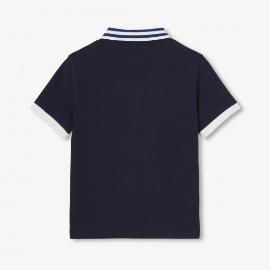 Children's cotton polo shirt