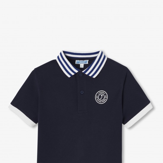 Children's cotton polo shirt