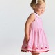 Baby girl sleeveless dress in poplin