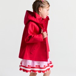 Girls' short trench coat