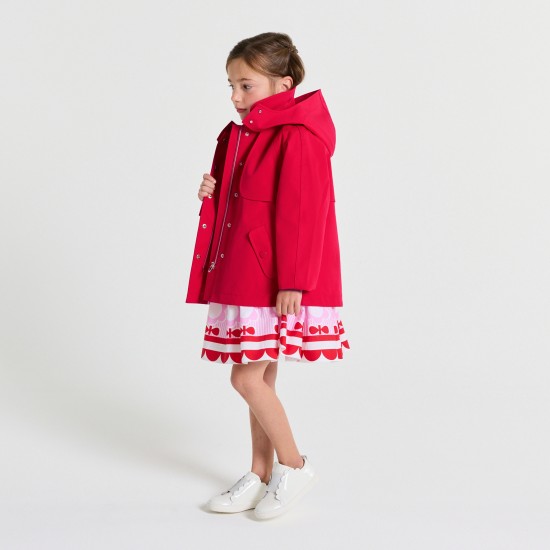 Girls' short trench coat