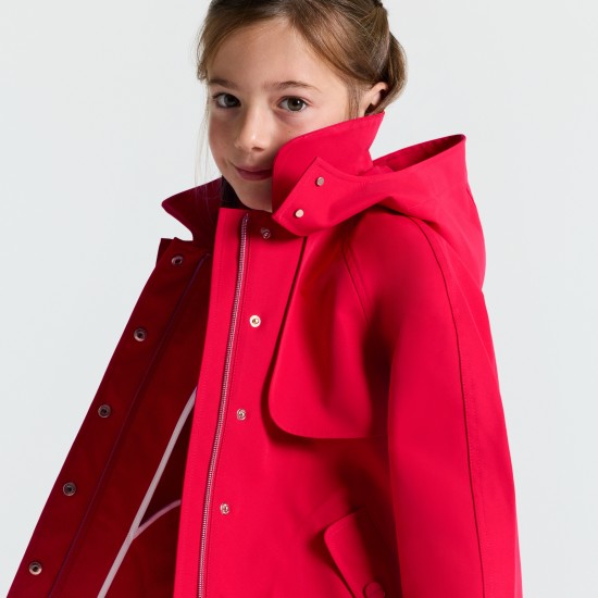 Girls' short trench coat