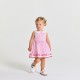 Baby girl sleeveless dress in poplin