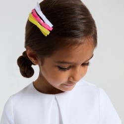 Set of three thin bow hair clips for girls