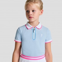 Girls' short-sleeved polo shirt