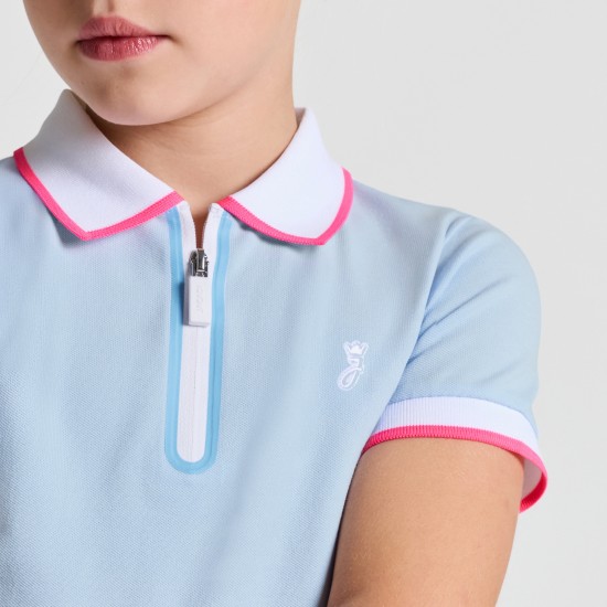 Girls' short-sleeved polo shirt