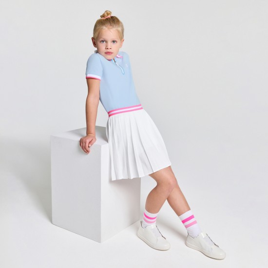 Girls' short-sleeved polo shirt