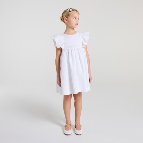 Girls' linen formal dress
