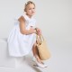 Girls' linen formal dress