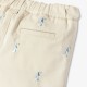 Baby boy twill shorts with small dog embroidery