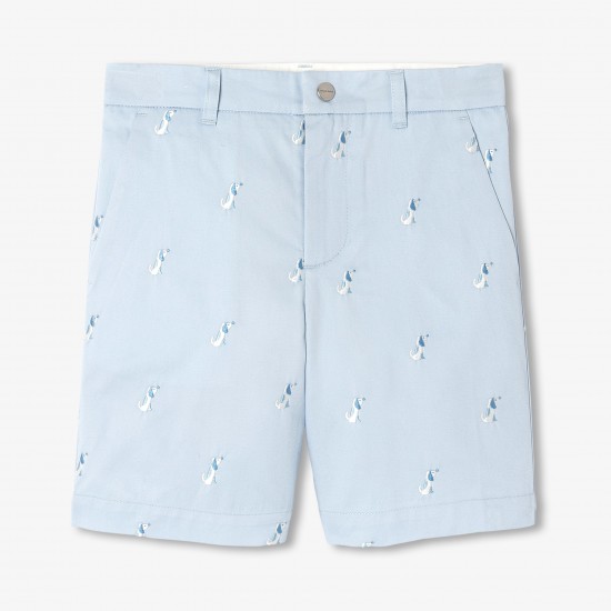 Boys' cotton twill Bermuda shorts
