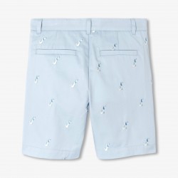 Boys' cotton twill Bermuda shorts