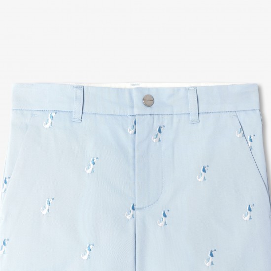 Boys' cotton twill Bermuda shorts