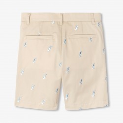 Boys' cotton twill Bermuda shorts