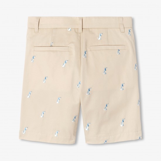 Boys' cotton twill Bermuda shorts