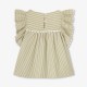 Girls' striped poplin top