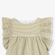 Girls' striped poplin top