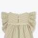 Girls' striped poplin top