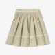 Girls' striped poplin skirt