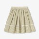 Girls' striped poplin skirt