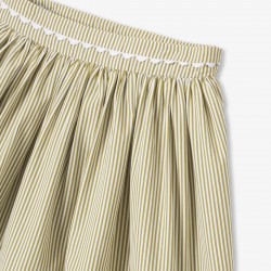 Girls' striped poplin skirt