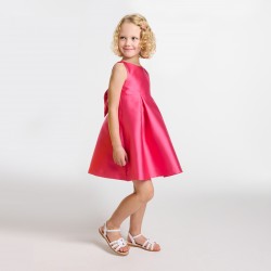 Girls' formal dress in Mikado satin
