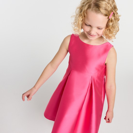 Girls' formal dress in Mikado satin