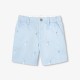 Baby boy twill shorts with small dog embroidery